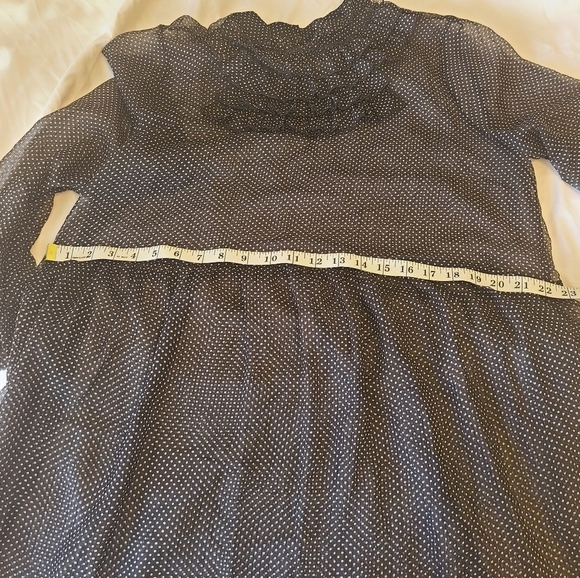 WHO What Wear Black Polka Dot Transparent Dress- Great for Halloween - Picture 7 of 8